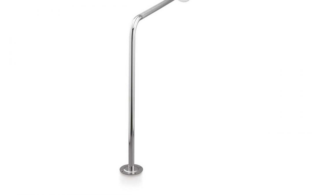 Asidero Sencillo de Fijación en Suelo y para Pared Inodoro Inox 18/10