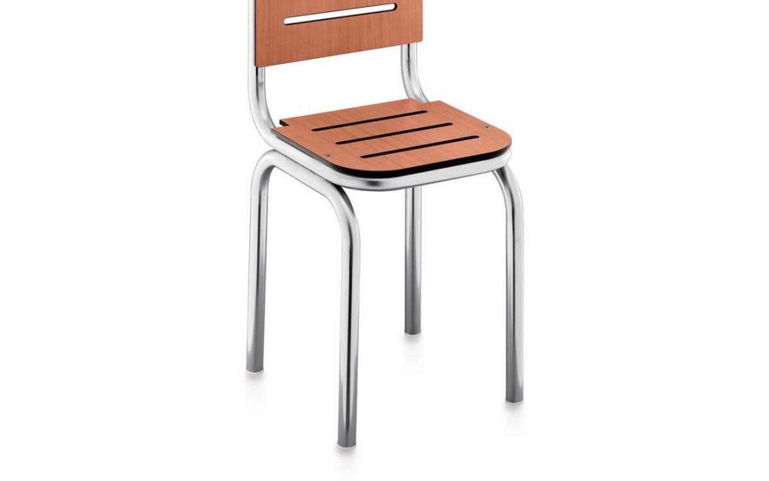 Banqueta con Respaldo Inox 18/10