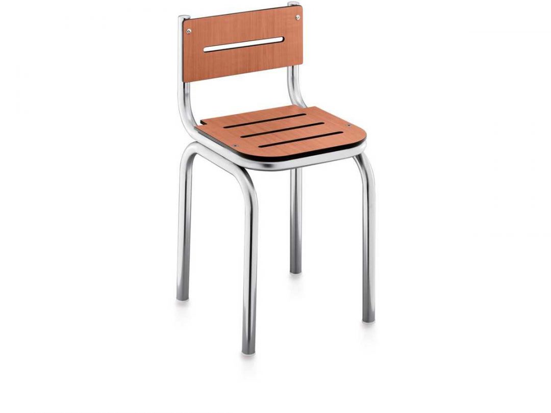 Banqueta con Respaldo Inox 18/10