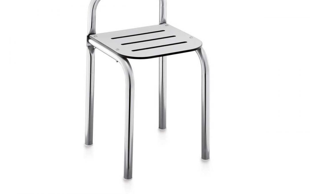 Banqueta con Respaldo de Tubo Inox 18/10