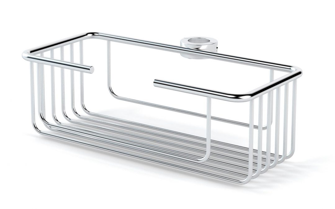 Jabonera Central para Barra de Ducha 30 cm Rejilla