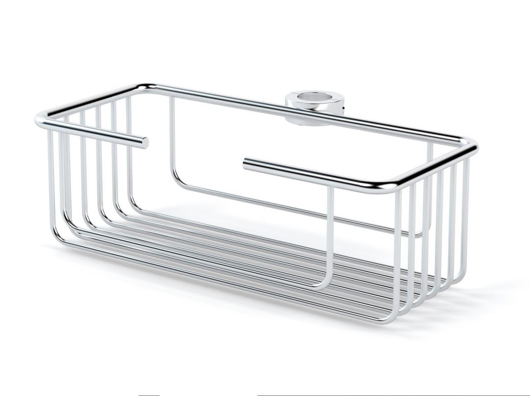 Jabonera Central para Barra de Ducha 30 cm Rejilla