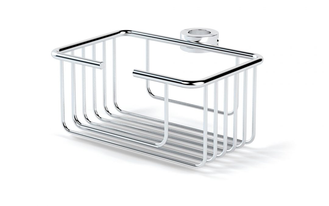 Jabonera Central para Barra de Ducha 20 cm. Rejilla