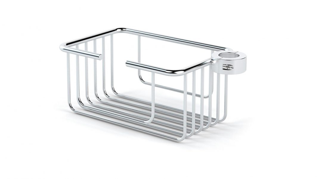 Jabonera Lateral para Barra de Ducha Derecha 20 cm Rejilla