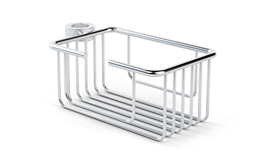 Jabonera Lateral para Barra Ducha Izquierda 20 cm Rejilla