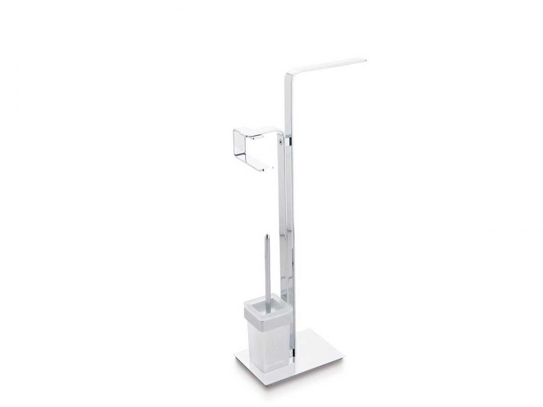 Escobillero Portarollo Milán con Anilla de Bidé